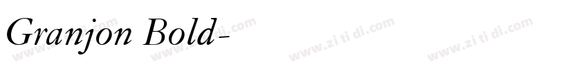 Granjon Bold字体转换
